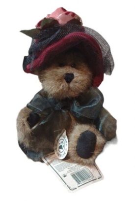 Boyds Bears "Sylvia G Bearimore" Rose On Hat & Bow Archive Collection #918438