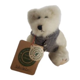 Boyds Bears "Whitaker Q. Bruin"  6" Bear In Tweed Vest & Bowtie Archive Collection