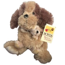 RARE Boyds Bears and Friends Wuffy & Friend Dog w/ Magnetic Paws 8" #970405