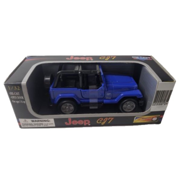 Speedy Power Die-Cast 1:32 Scale Jeep Blue CJ7 Open Doors