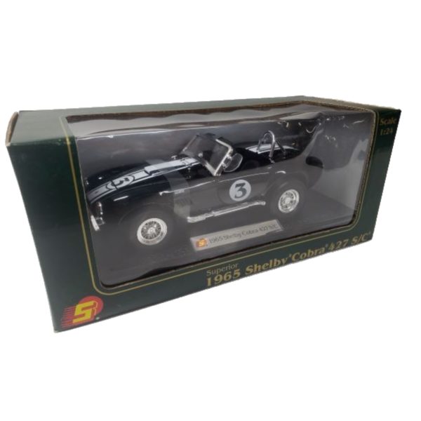 Superior 1965 Shelby Cobra 427 S/C Black #3 Decal 1:24 Scale Diecast