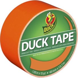 Duck Brand 1265019 Color Duct Tape, Neon Orange, 1.88 Inches x 15 Yards, Single Roll
