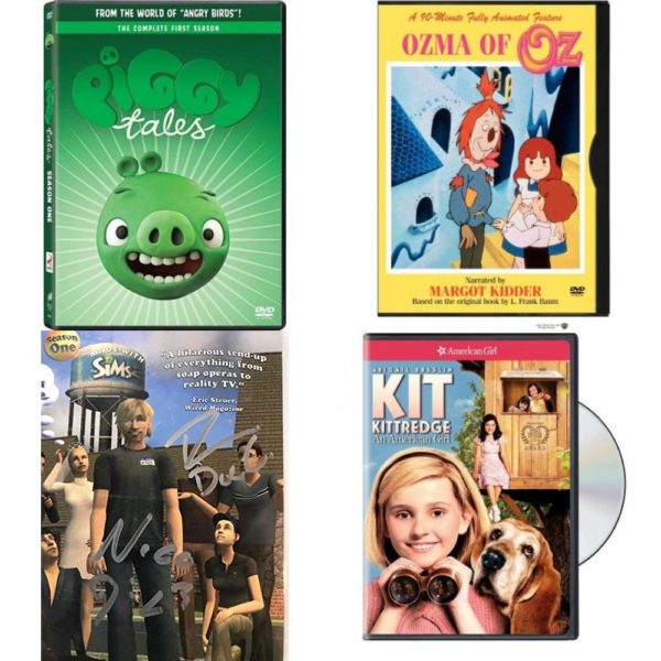 DVD Children's Movies 4 Pack Fun Gift Bundle: Piggy Tales - Season 01, Ozma of Oz, The Strangerhood Season One, Kit Kittredge: An American Girl