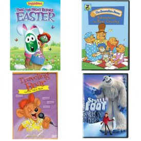 DVD Children's Movies 4 Pack Fun Gift Bundle: 'Twas the Night Before Easter, The Berenstain Bears: Adventures in Bear Country, Traveling Bear and the Talent Show, Smallfoot
