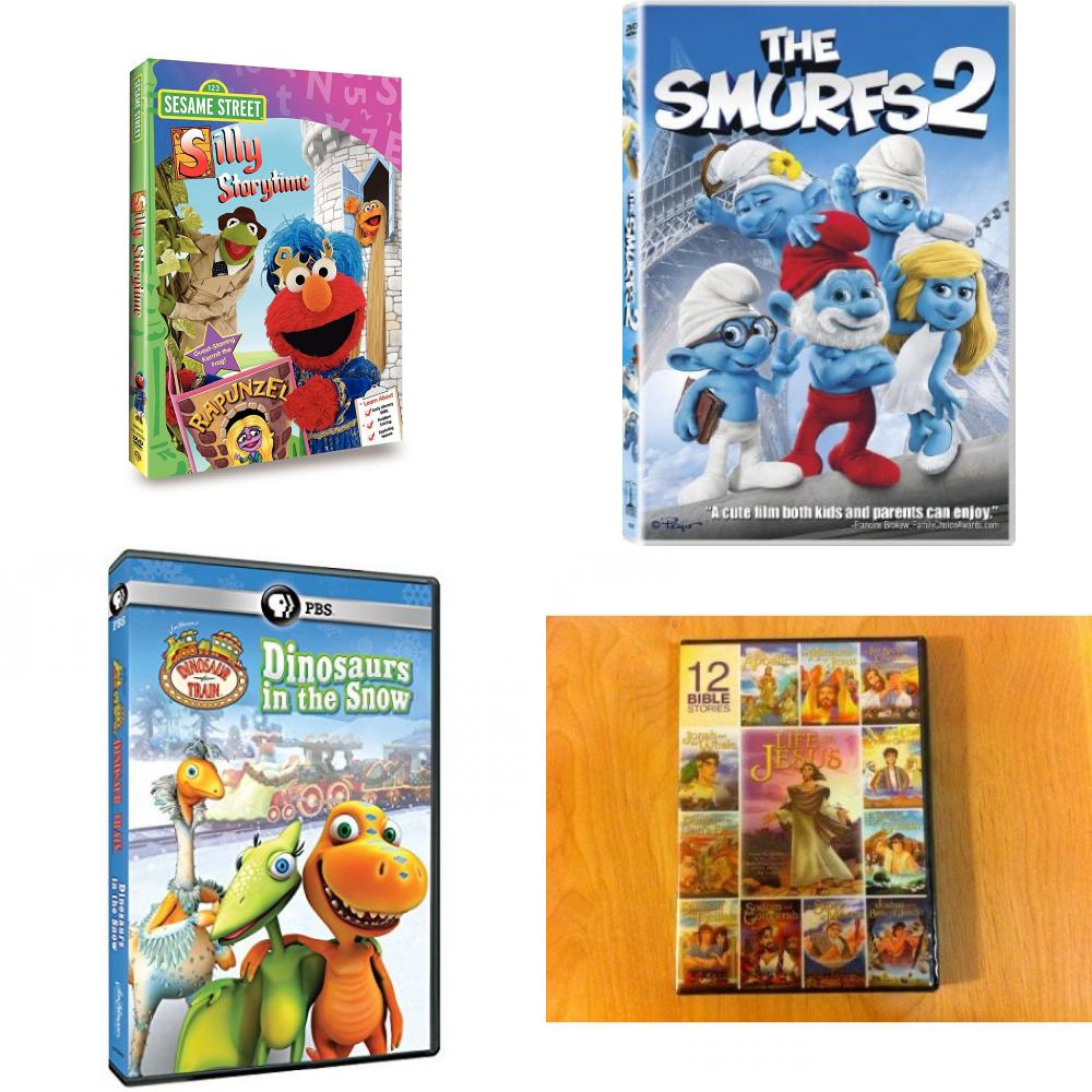 DVD Children's Movies 4 Pack Fun Gift Bundle: Sesame Street: Silly ...