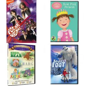 DVD Children's Movies 4 Pack Fun Gift Bundle: The Naked Brothers Band: Polar Bears, Pinkalicious & Peterrific: Best Pink Present, Collingwood O'Hare Collection Stories, Smallfoot