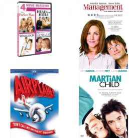 DVD Comedy Movies 4 Pack Fun Gift Bundle: 4-Movie Marathon: The Perfect Man / Head Over Heels / Wimbledon / The Story of Us  Management  Airplane: Don't Call Me Shirley  Martian Child