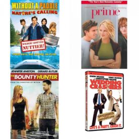 DVD Comedy Movies 4 Pack Fun Gift Bundle: Without A Paddle: Nature's Calling  PRIME-PRIME  Bounty Hunter  Wedding Crashers - Uncorked Unrated Full Screen Edition
