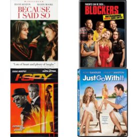 DVD Comedy Movies 4 Pack Fun Gift Bundle: Because I Said So Widescreen Edition  Blockers  I SPY Widescreen Edition  Just Go With It