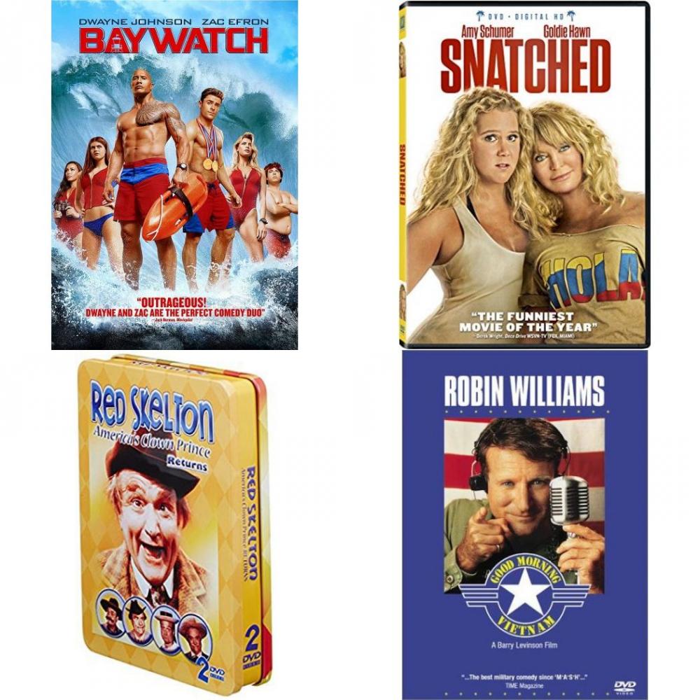 DVD Comedy Movies 4 Pack Fun Gift Bundle: Baywatch Snatched Red Skelton  Returns Good Morning, Vietnam - Nokomis Bookstore & Gift Shop