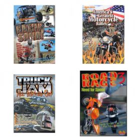 Auto, Truck & Cycle Extreme Stunts & Crashes 4 Pack Fun Gift DVD Bundle: Eatin Sand!  Americas Greatest Motorcycle Rallies  Truck Jam: All Tricked Out  Road Rage Vol. 3 -  Need for Speed