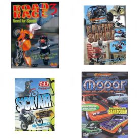 Auto, Truck & Cycle Extreme Stunts & Crashes 4 Pack Fun Gift DVD Bundle: Road Rage Vol. 3 -  Need for Speed  Eatin Sand!  Sick Air  Mopar Madness