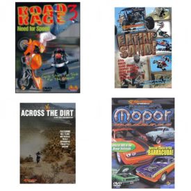 Auto, Truck & Cycle Extreme Stunts & Crashes 4 Pack Fun Gift DVD Bundle: Road Rage Vol. 3 -  Need for Speed  Eatin Sand!  Across the Dirt: A Dirt Bike Documentary  Mopar Madness