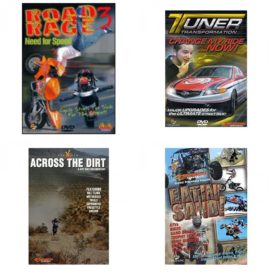 Auto, Truck & Cycle Extreme Stunts & Crashes 4 Pack Fun Gift DVD Bundle: Road Rage Vol. 3 -  Need for Speed  Tuner Transformation: Change My Ride Now  Across the Dirt: A Dirt Bike Documentary  Eatin Sand!