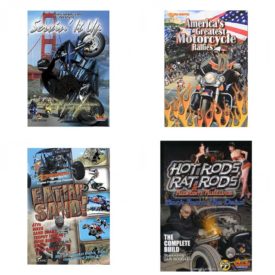 Auto, Truck & Cycle Extreme Stunts & Crashes 4 Pack Fun Gift DVD Bundle: Servin It Up  Americas Greatest Motorcycle Rallies  Eatin Sand!  Hot Rods, Rat Rods & Kustom Kulture: Back from the Dead - The Complete Build