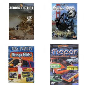 Auto, Truck & Cycle Extreme Stunts & Crashes 4 Pack Fun Gift DVD Bundle: Across the Dirt: A Dirt Bike Documentary  Servin It Up  Og Rider: Deep Ride  Mopar Madness