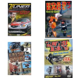 Auto, Truck & Cycle Extreme Stunts & Crashes 4 Pack Fun Gift DVD Bundle: Tuner Transformation: Change My Ride Now  Road Rage Vol. 3 -  Need for Speed  Eatin Sand!  Throttle Junkies