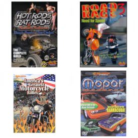 Auto, Truck & Cycle Extreme Stunts & Crashes 4 Pack Fun Gift DVD Bundle: Hot Rods, Rat Rods & Kustom Kulture: Back from the Dead - The Complete Build  Road Rage Vol. 3 -  Need for Speed  Americas Greatest Motorcycle Rallies  Mopar Madness