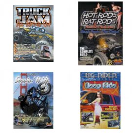 Auto, Truck & Cycle Extreme Stunts & Crashes 4 Pack Fun Gift DVD Bundle: Truck Jam: All Tricked Out  Hot Rods, Rat Rods & Kustom Kulture: Back from the Dead - The Complete Build  Servin It Up  Og Rider: Deep Ride