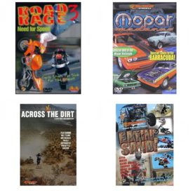 Auto, Truck & Cycle Extreme Stunts & Crashes 4 Pack Fun Gift DVD Bundle: Road Rage Vol. 3 -  Need for Speed  Mopar Madness  Across the Dirt: A Dirt Bike Documentary  Eatin Sand!