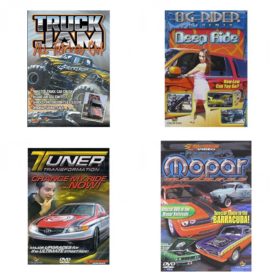 Auto, Truck & Cycle Extreme Stunts & Crashes 4 Pack Fun Gift DVD Bundle: Truck Jam: All Tricked Out  Og Rider: Deep Ride  Tuner Transformation: Change My Ride Now  Mopar Madness