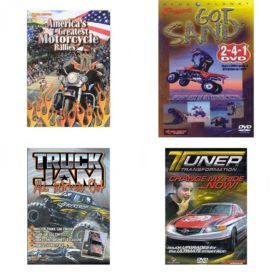 Auto, Truck & Cycle Extreme Stunts & Crashes 4 Pack Fun Gift DVD Bundle: Americas Greatest Motorcycle Rallies  Got Sand? by Blue Planet  Truck Jam: All Tricked Out  Tuner Transformation: Change My Ride Now