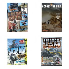 Auto, Truck & Cycle Extreme Stunts & Crashes 4 Pack Fun Gift DVD Bundle: Eatin Sand!  Across the Dirt: A Dirt Bike Documentary  Sick Air  Truck Jam: All Tricked Out