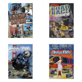 Auto, Truck & Cycle Extreme Stunts & Crashes 4 Pack Fun Gift DVD Bundle: Eatin Sand!  Road Rage: All Boxed Up Vols. 1-3  Servin It Up  Og Rider: Deep Ride