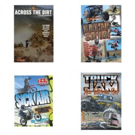 Auto, Truck & Cycle Extreme Stunts & Crashes 4 Pack Fun Gift DVD Bundle: Across the Dirt: A Dirt Bike Documentary  Eatin Sand!  Sick Air  Truck Jam: All Tricked Out