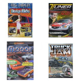 Auto, Truck & Cycle Extreme Stunts & Crashes 4 Pack Fun Gift DVD Bundle: Og Rider: Deep Ride  Tuner Transformation: Change My Ride Now  Mopar Madness  Truck Jam: All Tricked Out