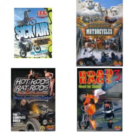 Auto, Truck & Cycle Extreme Stunts & Crashes 4 Pack Fun Gift DVD Bundle: Sick Air  One Million Motorcycles: Sturgis Rally  Hot Rods, Rat Rods & Kustom Kulture: Back from the Dead - The Complete Build  Road Rage Vol. 3 -  Need for Speed