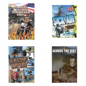 Auto, Truck & Cycle Extreme Stunts & Crashes 4 Pack Fun Gift DVD Bundle: Americas Greatest Motorcycle Rallies  Sick Air  Eatin Sand!  Across the Dirt: A Dirt Bike Documentary