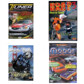 Auto, Truck & Cycle Extreme Stunts & Crashes 4 Pack Fun Gift DVD Bundle: Tuner Transformation: Change My Ride Now  Road Rage Vol. 3 -  Need for Speed  Servin It Up  Mopar Madness