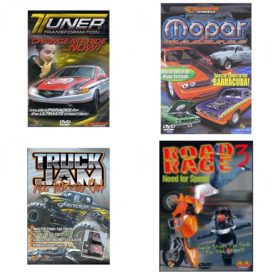 Auto, Truck & Cycle Extreme Stunts & Crashes 4 Pack Fun Gift DVD Bundle: Tuner Transformation: Change My Ride Now  Mopar Madness  Truck Jam: All Tricked Out  Road Rage Vol. 3 -  Need for Speed