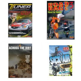 Auto, Truck & Cycle Extreme Stunts & Crashes 4 Pack Fun Gift DVD Bundle: Tuner Transformation: Change My Ride Now  Road Rage Vol. 3 -  Need for Speed  Across the Dirt: A Dirt Bike Documentary  Sick Air