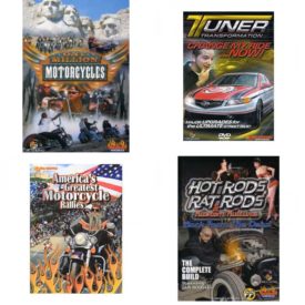 Auto, Truck & Cycle Extreme Stunts & Crashes 4 Pack Fun Gift DVD Bundle: One Million Motorcycles: Sturgis Rally  Tuner Transformation: Change My Ride Now  Americas Greatest Motorcycle Rallies  Hot Rods, Rat Rods & Kustom Kulture: Back from the Dead - The Complete Build