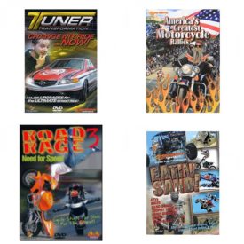 Auto, Truck & Cycle Extreme Stunts & Crashes 4 Pack Fun Gift DVD Bundle: Tuner Transformation: Change My Ride Now  Americas Greatest Motorcycle Rallies  Road Rage Vol. 3 -  Need for Speed  Eatin Sand!