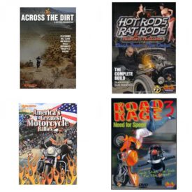 Auto, Truck & Cycle Extreme Stunts & Crashes 4 Pack Fun Gift DVD Bundle: Across the Dirt: A Dirt Bike Documentary  Hot Rods, Rat Rods & Kustom Kulture: Back from the Dead - The Complete Build  Americas Greatest Motorcycle Rallies  Road Rage Vol. 3 -  Need for Speed
