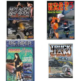 Auto, Truck & Cycle Extreme Stunts & Crashes 4 Pack Fun Gift DVD Bundle: Hot Rods, Rat Rods & Kustom Kulture: Back from the Dead - The Complete Build  Road Rage Vol. 3 -  Need for Speed  Tuner Transformation: Magical Mystery Rides  Truck Jam: All Tricked Out