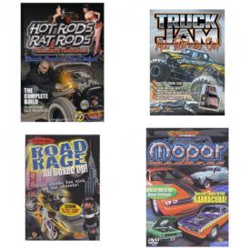 Auto, Truck & Cycle Extreme Stunts & Crashes 4 Pack Fun Gift DVD Bundle: Hot Rods, Rat Rods & Kustom Kulture: Back from the Dead - The Complete Build  Truck Jam: All Tricked Out  Road Rage: All Boxed Up Vols. 1-3  Mopar Madness