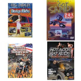 Auto, Truck & Cycle Extreme Stunts & Crashes 4 Pack Fun Gift DVD Bundle: Og Rider: Deep Ride  Got Sand? by Blue Planet  Americas Greatest Motorcycle Rallies  Hot Rods, Rat Rods & Kustom Kulture: Back from the Dead - The Complete Build