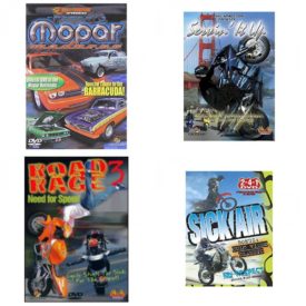 Auto, Truck & Cycle Extreme Stunts & Crashes 4 Pack Fun Gift DVD Bundle: Mopar Madness  Servin It Up  Road Rage Vol. 3 -  Need for Speed  Sick Air
