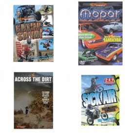 Auto, Truck & Cycle Extreme Stunts & Crashes 4 Pack Fun Gift DVD Bundle: Eatin Sand!  Mopar Madness  Across the Dirt: A Dirt Bike Documentary  Sick Air