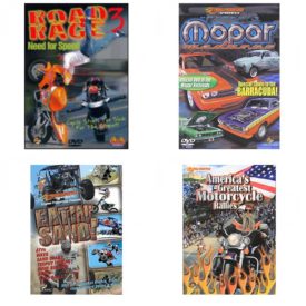 Auto, Truck & Cycle Extreme Stunts & Crashes 4 Pack Fun Gift DVD Bundle: Road Rage Vol. 3 -  Need for Speed  Mopar Madness  Eatin Sand!  Americas Greatest Motorcycle Rallies