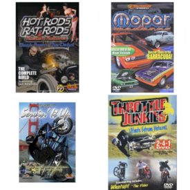 Auto, Truck & Cycle Extreme Stunts & Crashes 4 Pack Fun Gift DVD Bundle: Hot Rods, Rat Rods & Kustom Kulture: Back from the Dead - The Complete Build  Mopar Madness  Servin It Up  Throttle Junkies