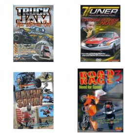 Auto, Truck & Cycle Extreme Stunts & Crashes 4 Pack Fun Gift DVD Bundle: Truck Jam: All Tricked Out  Tuner Transformation: Change My Ride Now  Eatin Sand!  Road Rage Vol. 3 -  Need for Speed