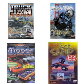Auto, Truck & Cycle Extreme Stunts & Crashes 4 Pack Fun Gift DVD Bundle: Truck Jam: All Tricked Out  Servin It Up  Mopar Madness  Got Sand? by Blue Planet