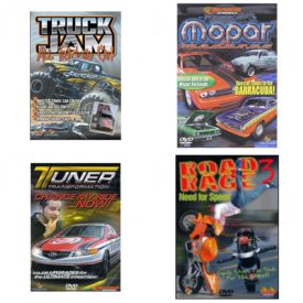 Auto, Truck & Cycle Extreme Stunts & Crashes 4 Pack Fun Gift DVD Bundle: Truck Jam: All Tricked Out  Mopar Madness  Tuner Transformation: Change My Ride Now  Road Rage Vol. 3 -  Need for Speed