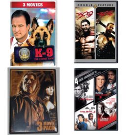 DVD Assorted Multi-Feature Movies 4 Pack Fun Gift Bundle: 3 Movies: K-9 The Patrol Pack    2 Movies: 300 / 300: Rise of an Empire   3 Movies: Hoodrats 2 / Boys of Ghost Town / King of the Streets  4 Movies: Lethal Weapon Favorites Lethal Weapon: Director's Cut, Lethal Weapon 2: Director's Cut, Lethal Weapon 3: Director's Cut, Lethal Weapon 4