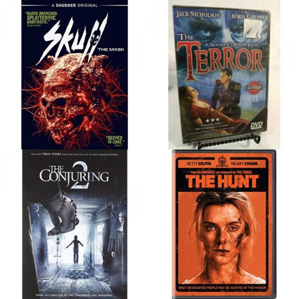 DVD Horror Movies 4 Pack Fun Gift Bundle: Skull: The Mask  The Terror  The Conjuring 2  The Hunt